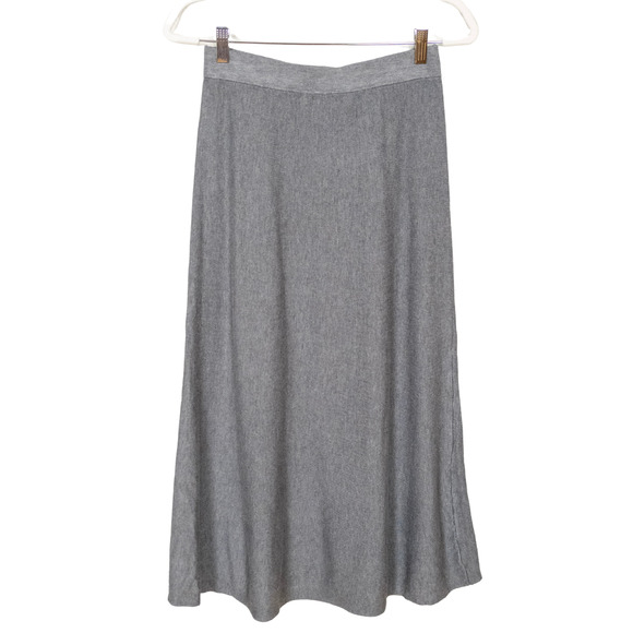 MASAI Copenhagen Grey Knit Viscose Stina Midi Skirt Elastic Waist Women's Small - Picture 1 of 5